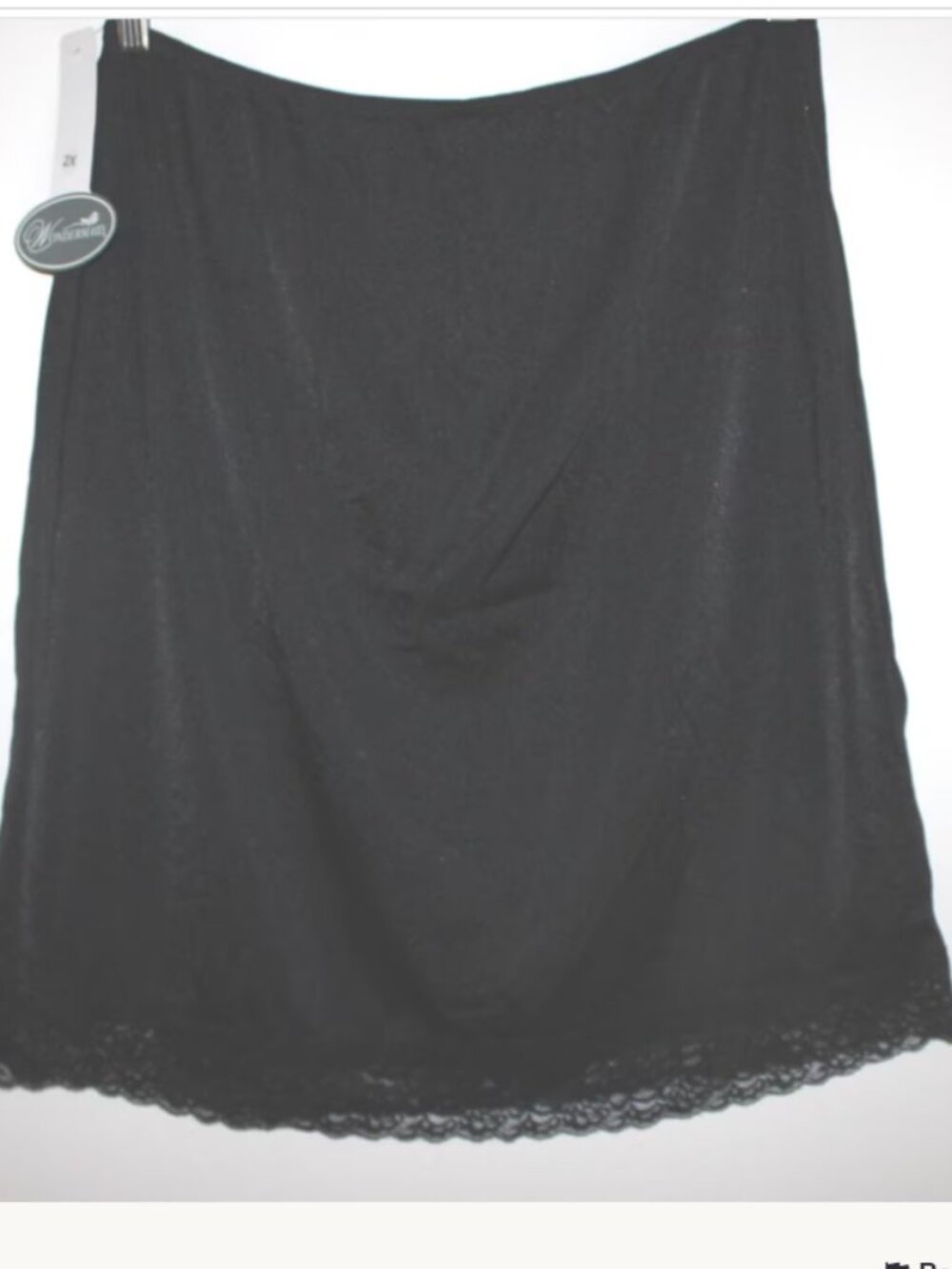 NWT Vintage Wonder Maid Black Half Slip Plus Size 2X Deadstock